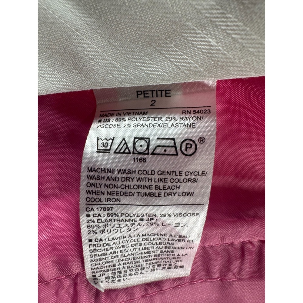 NWT Banana Republic Petite Ryan Dress Pants Womens 2P Pink Stretch Straight Leg - Picture 8 of 9